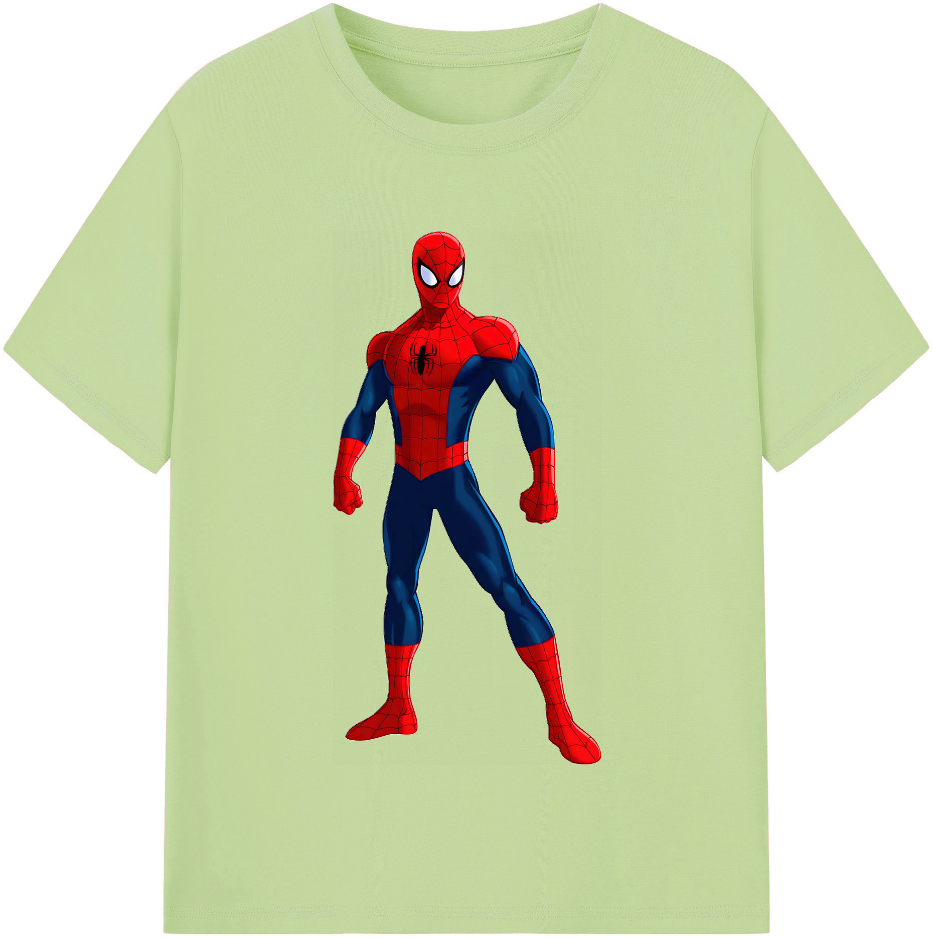 （画像用） Spider Man スパイダーマン 綿100％半袖Tシャツ（フロントプリント）